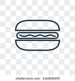 Hot dog vector icon isolated on transparent background, Hot dog logo concept