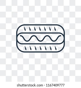 Hot dog vector icon isolated on transparent background, Hot dog logo concept