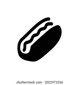 Hot dog vector icon, isolated on white background