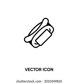 Hot dog vector icon. Modern, simple flat vector illustration for website or mobile app.Hot dog and fast food symbol, logo illustration. Pixel perfect vector graphics	