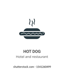 Hot dog vector icon on white background. Flat vector hot dog icon symbol sign from modern hotel and restaurant collection for mobile concept and web apps design.