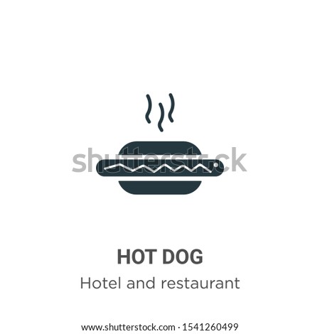 Hot dog vector icon on white background. Flat vector hot dog icon symbol sign from modern hotel and restaurant collection for mobile concept and web apps design.