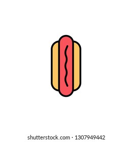 Hot dog vector icon sign symbol