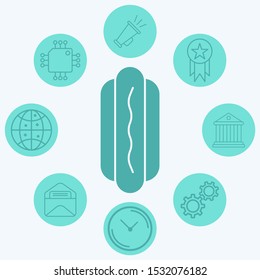 Hot dog vector icon sign symbol