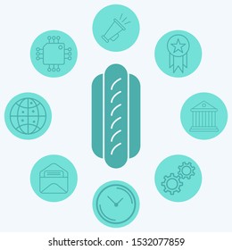 Hot dog vector icon sign symbol
