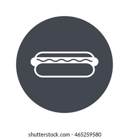 Hot Dog vector. Icon for web and mobile application. Flat design style.