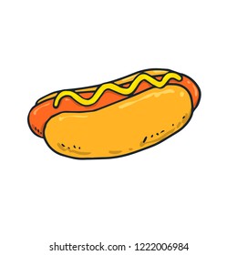 Hot dog Vector Illustration