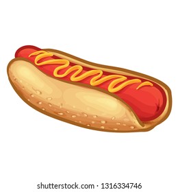 Hot dog Vector Illustration