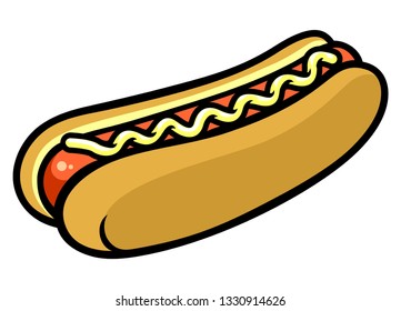 Hot Dog Vector Illustration