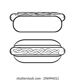 hot dog vector illustration