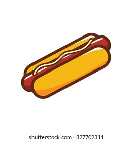Hot Dog Vector Illustration