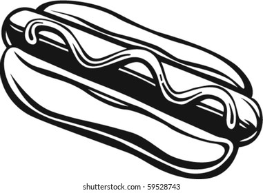 Hot Dog Vector Illustration