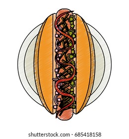 hot dog vector illustration