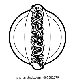 hot dog vector illustration