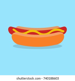 Hot Dog. Vector illustration.