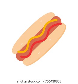 hot dog. vector illustration