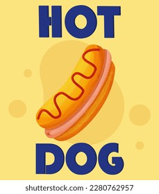 Hot dog vector illustration fast food
