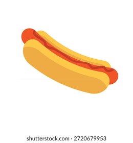 Cachorro-quente. Ilustração vetorial. Fast food. Ícone do menu, logo da comida. 