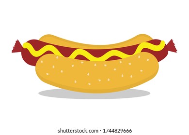 Hot dog vector illustration icon