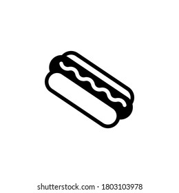 Hot dog vector illustration. Isolated vector icon.