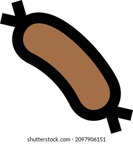 ilustración vectorial de hot dog aislada en un fondo transparente. iconos vectoriales de trazo para el concepto o gráficos web.