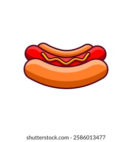 hot dog vector illustration isolated on white background