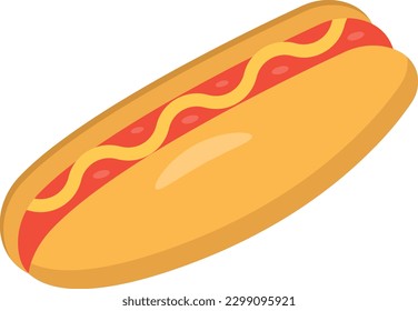 hot dog Vector illustration on a transparent background. Premium quality symbols. Flat icons for concept and graphic design.