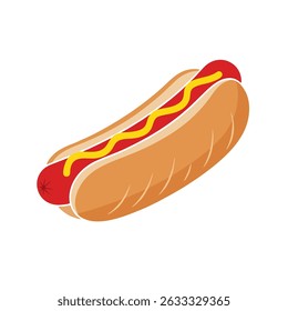 hot dog vector illustration on white background