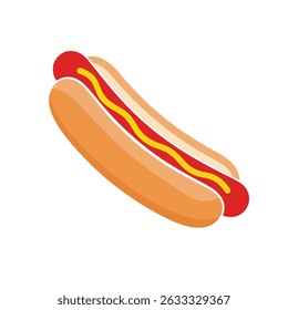 hot dog vector illustration on white background