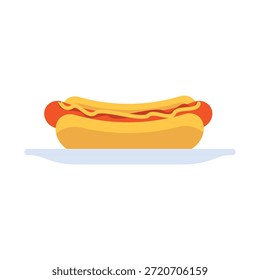 	
Perro caliente. Vector aislado ilustración plana comida rápida para póster, menús, folleto, Web e icono de comida rápida