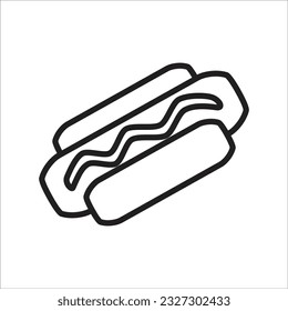 hot dog vector line new icon