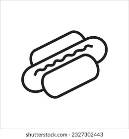 nuevo icono de línea vectorial de hot dog