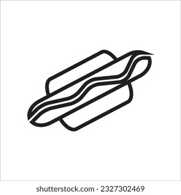 nuevo icono de línea vectorial de hot dog