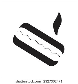 nuevo icono de línea vectorial de hot dog