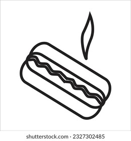 hot dog vector line new icon