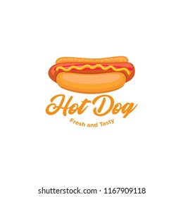 hot dog vector logo, fast food