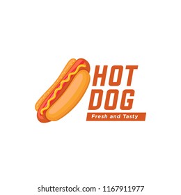 hot dog vector logo, fast food