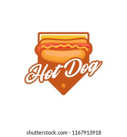 hot dog vector logo, fast food