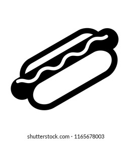 Hot dog vector pictogram illustration isolated on white background