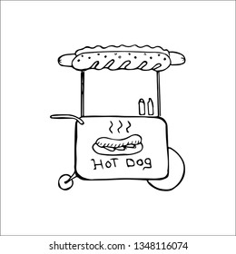 hot dog vector sketch