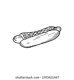 Hot Dog - Vector Sketch