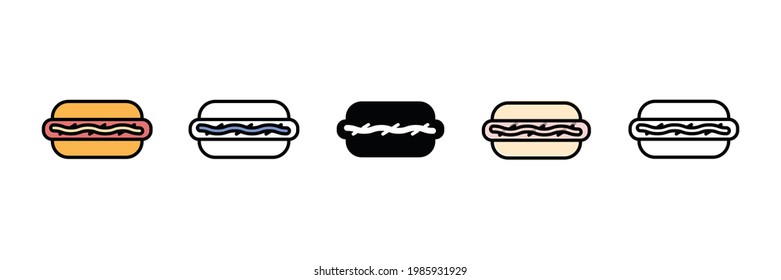 hot dog vector type icon 