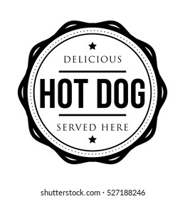 Hot Dog vintage stamp