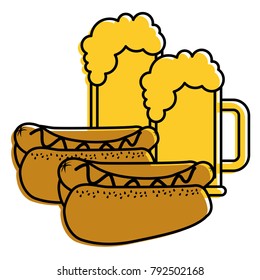 hot dogs and beers beverage combo food