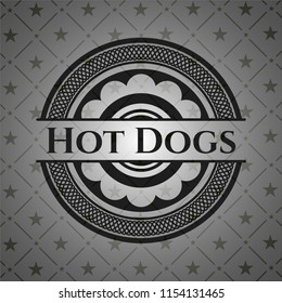 Hot Dogs black emblem. Vintage.