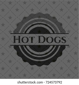 Hot Dogs black emblem. Vintage.