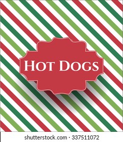 Hot Dogs card or banner