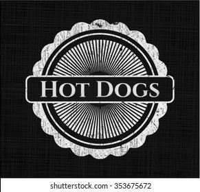 Hot Dogs chalkboard emblem
