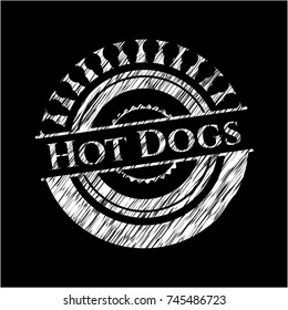 Hot Dogs chalkboard emblem