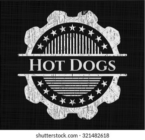 Hot Dogs mit Chalkboard-Struktur